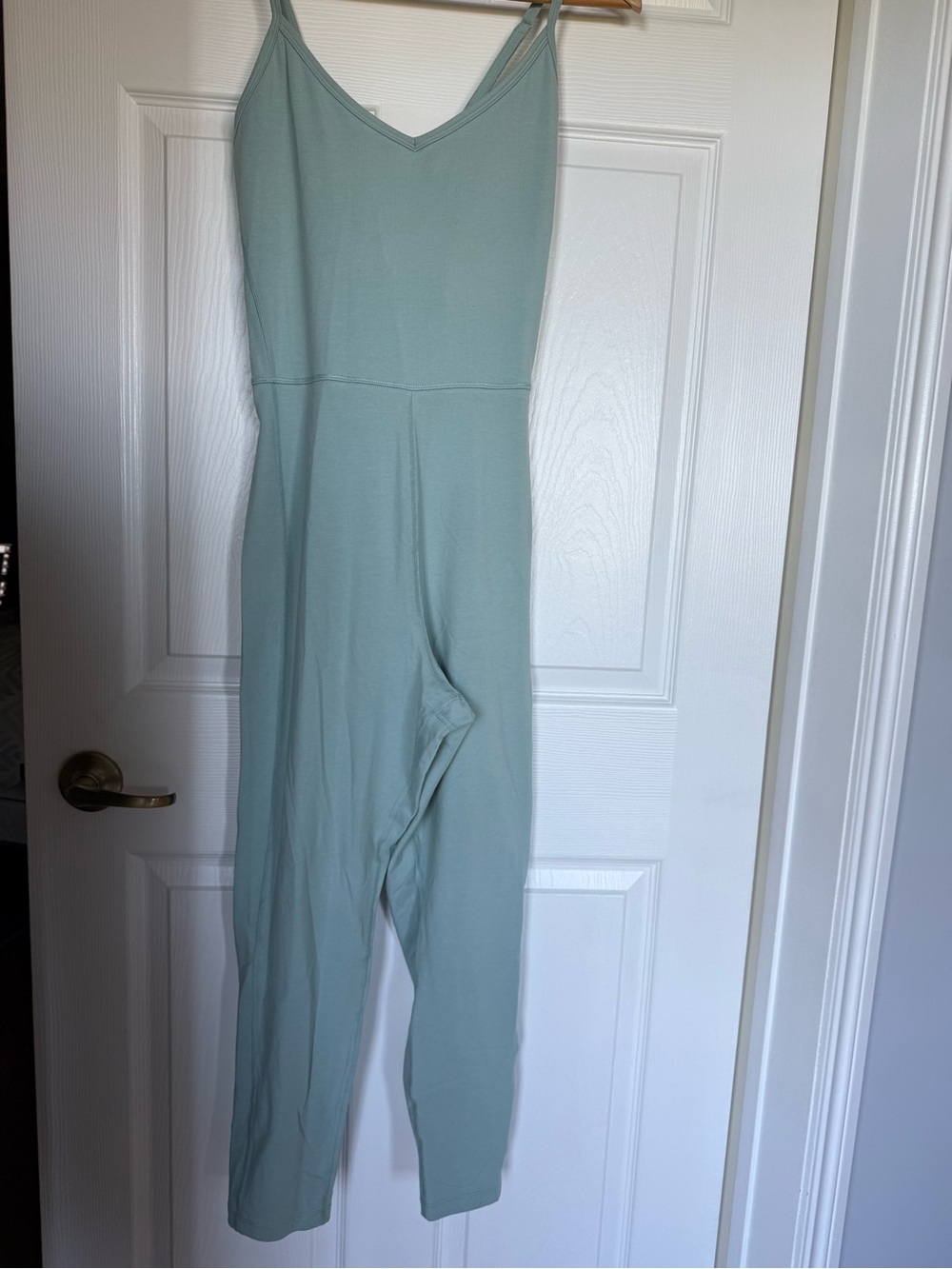 Old Navy Sage Green V-Neck Sleeveless Jumpsuit